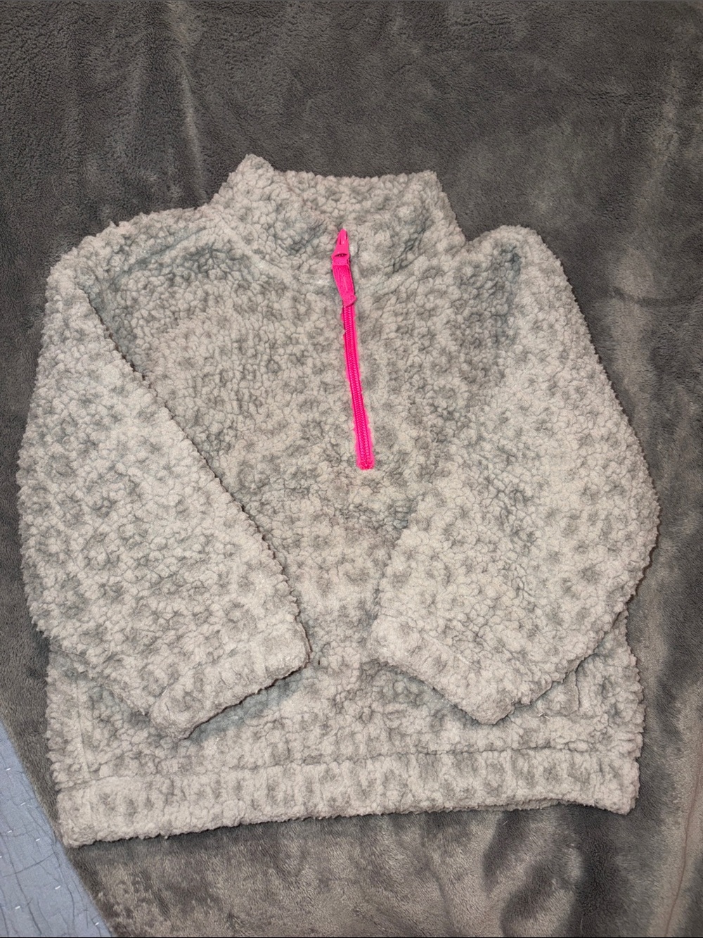 Baby GapSherpa Pullover - Gray Leopard 3T